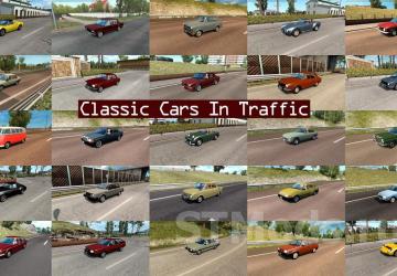 Classic Cars Traffic Pack version 10.8 for Euro Truck Simulator 2 (v1.46.x)