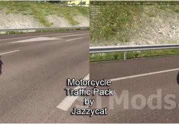 Motorcycle Traffic Pack version 6.1 for Euro Truck Simulator 2 (v1.47.x)