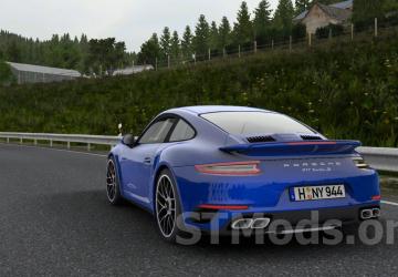 Porsche 911 Turbo S 2016 version 1.4 for Euro Truck Simulator 2 (v1.47.x)