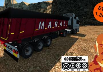 Ownable Maral trailer version 1.1 for Euro Truck Simulator 2 (v1.32.x, - 1.34.x)