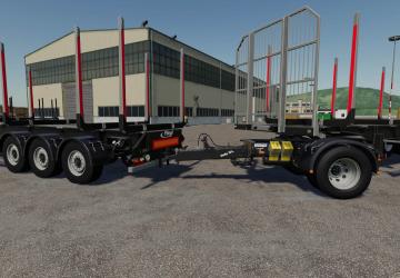 Fliegl Timber Runner Wide With Autoload Wood v1.1.0.0 for Farming Simulator 2019 (v1.7.x)
