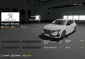 Peugeot 308 2022 version 6.0.0.0 for Farming Simulator 2019