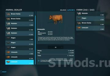 Large Cow Barn - 240 Animals version 1.1.0.0 for Farming Simulator 2022