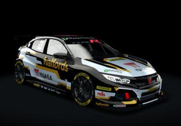 BTCC Honda Civic Type R FK8 version 1.2 for Assetto Corsa