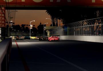 Night Long Beach Circuit Map version 1.0 for Assetto Corsa