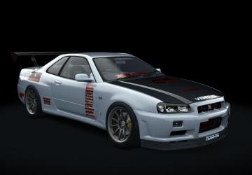 Nissan Skyline GT-R BNR 34 KNM N Line version 2.6 for Assetto Corsa