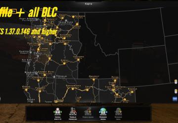 Profile + all DLC version 1.0 for American Truck Simulator (v1.37.x, 1.38.x)