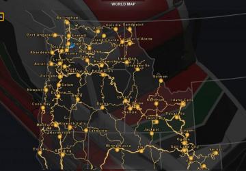 Save with 100% Explored Map + DLC version 1.0 for American Truck Simulator (v1.38.x, 1.39.x)