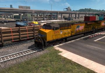 Long Trains Addon (up to 150 cars) for Enhanced Trains Mod v3.8.4 for American Truck Simulator (v1.43.x)