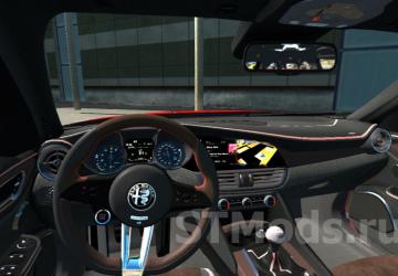 Alfa Romeo Giulia version 2.3.3 for American Truck Simulator (v1.51.x, - 1.55.x)