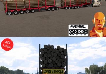 Arctic Logs Trailer version 6.4 for American Truck Simulator (v1.54.x)