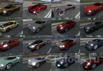 Asphalt 8 Traffic Pack version 1.0.8 for American Truck Simulator (v1.47.x)
