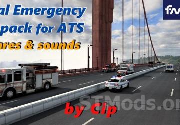 ATS Real Ai Emergency pack version 1.7 for American Truck Simulator (v1.47.x)