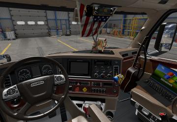 Beige Interior for Freightliner Cascadia 2019 v1.0 for American Truck Simulator (v1.40.x)