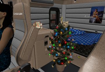 Beige Interior for Freightliner Cascadia 2019 v1.0 for American Truck Simulator (v1.40.x)