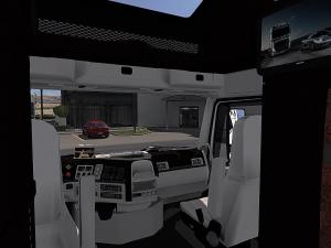White-black interior for Volvo VNL 670 version 1.0 for American Truck Simulator (v1.6)