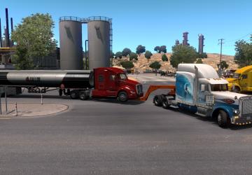 Broken Truck Tow with Trailer version 1.0 for American Truck Simulator (v1.35.x, - 1.37.x)