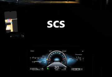 Cascadia Custom Digital dashboard version 1.0 for American Truck Simulator (v1.43.x)