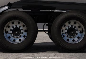 Dark Textures for Stock Truck & Owned Trailers Tires v1.0 for American Truck Simulator (v1.35.x, - 1.38.x)