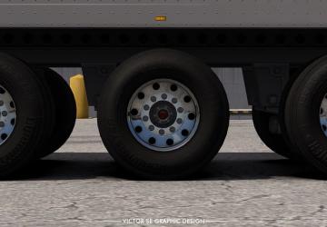 Dark Textures for Stock Truck & Owned Trailers Tires v1.0 for American Truck Simulator (v1.35.x, - 1.38.x)