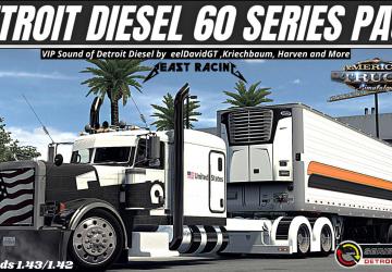 Detroit Diesel 60 Series engines pack version 1.4 for American Truck Simulator (v1.39.x, - 1.43.x)