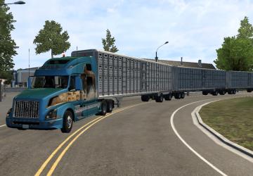 Double Trailers SCS Livestock version 1.0 for American Truck Simulator (v1.40.x, 1.41.x)