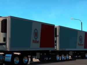 Double trailer version 3.1 for American Truck Simulator (v1.6.x, - 1.31.x)