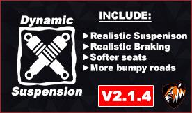 Dynamic Suspension with Keyboard & Steering Wheel v2.2 for American Truck Simulator (v1.43.x)