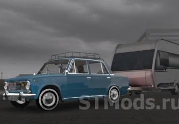 Fiat 124 version 1.9.1 for American Truck Simulator (v1.46.x, 1.47.x)