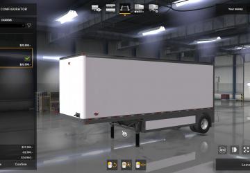 Freightliner Day Cab + Fedex 28 Pup Trailer v1.0 for American Truck Simulator (v1.35.x, 1.36.x)