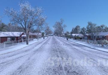 Frosty Winter Weather version 4.9 for American Truck Simulator (v1.48.x)