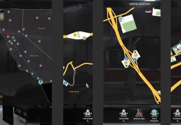 Google Maps Navigation version 2.4 for American Truck Simulator (v1.41.x)