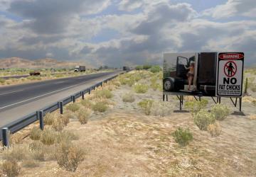 Hot billboard ads version 1.01 for American Truck Simulator (v1.35.x, - 1.38.x)