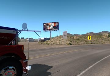 Hot billboard ads version 1.01 for American Truck Simulator (v1.35.x, - 1.38.x)