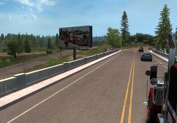 Hot billboard ads version 1.01 for American Truck Simulator (v1.35.x, - 1.38.x)
