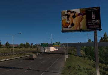 Hot billboard ads version 1.0 for American Truck Simulator (v1.36.x, - 1.38.x)