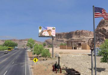 Hot billboard ads version 1.0 for American Truck Simulator (v1.36.x, - 1.38.x)