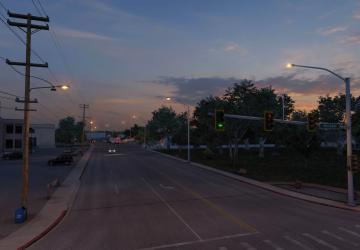 HPS Orange Street Lighting version 1.3 for American Truck Simulator (v1.43.x)