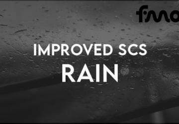 Improved SCS Rain version 0.1.2 for American Truck Simulator (v1.43.x)