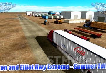 Map Map Dalton and Elliot Summer version 23.10.23 for American Truck Simulator (v1.48.2)