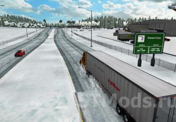 Map Map Dalton and Elliot Winter version 23.10.23 for American Truck Simulator (v1.48.2)