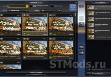 Map Map Dalton and Elliot Winter version 29.10.23 for American Truck Simulator (v1.48.x)