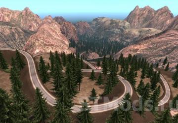 Mountain Roads Map version 7.0 for American Truck Simulator (v1.49.x)