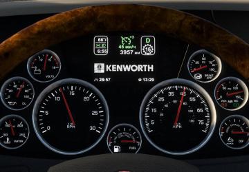 Kenworth T680 Improved Dashboard version 1.0 for American Truck Simulator (v1.45.x)