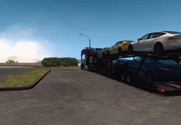 Kenworth W900 Auto Transport Variant + Trailer v1.0 for American Truck Simulator (v1.31.x, - 1.35.x)