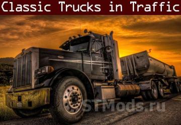 Classic American trucks and trailers in traffic v3.8.1 for American Truck Simulator (v1.47.x)