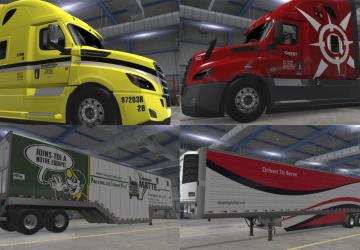 Combo Pack of skins for trailers and trucks v7.0 for American Truck Simulator (vv1.44.xxx)
