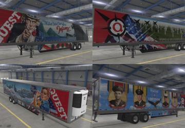 Combo Pack of skins for trailers and trucks v7.0 for American Truck Simulator (vv1.44.xxx)