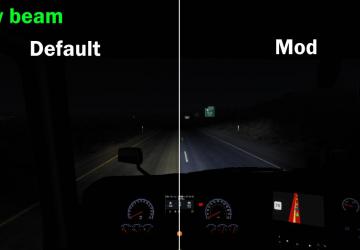 LED headlight for Mack Anthem version 1.0 for American Truck Simulator (v1.43.x)