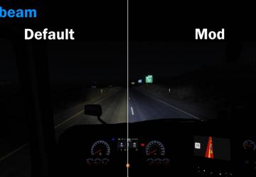 LED headlight for Mack Anthem version 1.0 for American Truck Simulator (v1.43.x)
